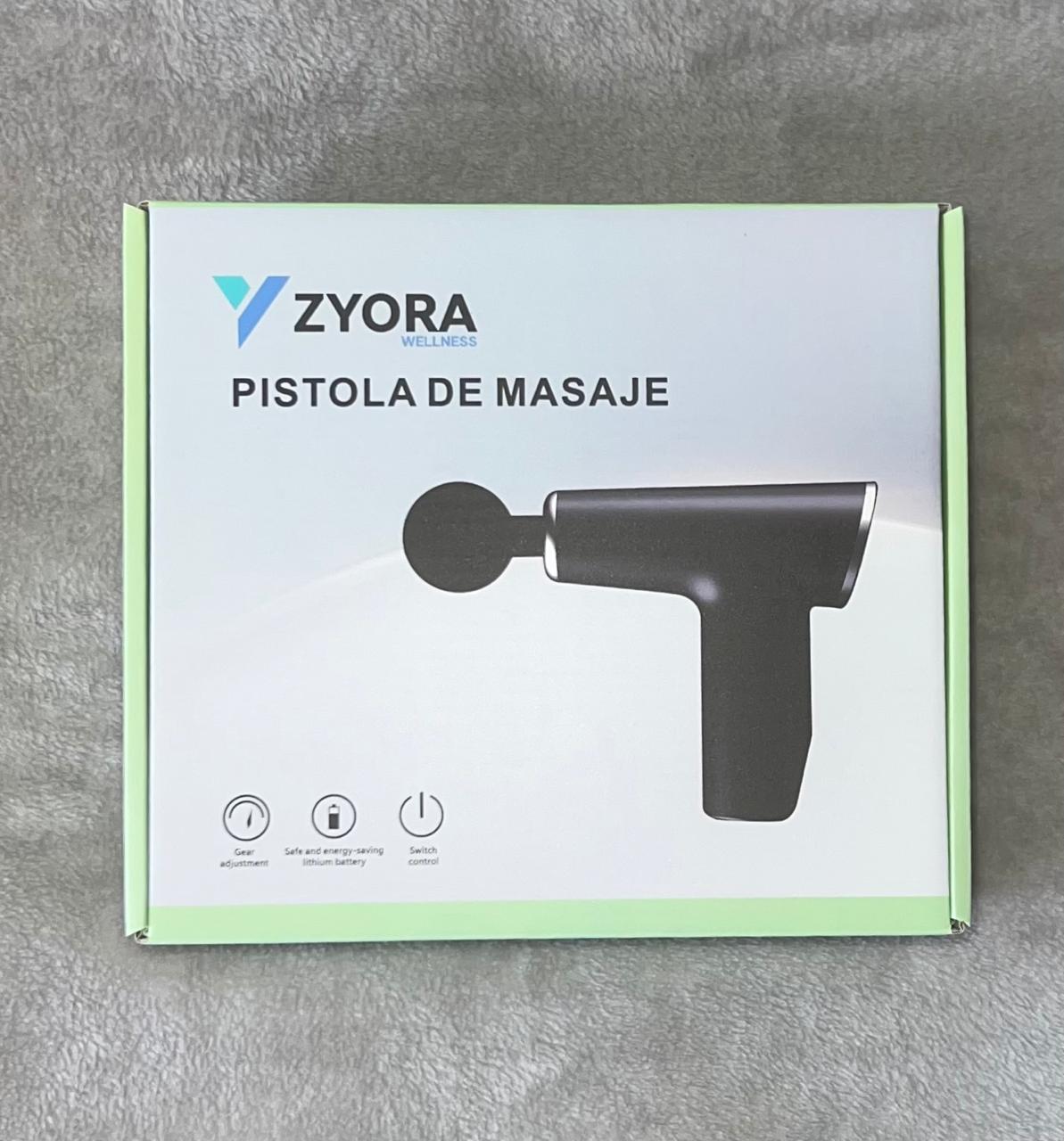 Pistola De Masaje Zyora 32 Velocidades + Lcd + 4 Cabezales