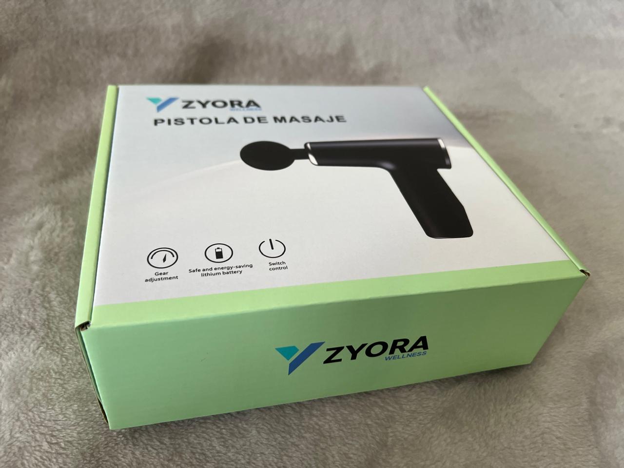 Pistola De Masaje Zyora 32 Velocidades + Lcd + 4 Cabezales